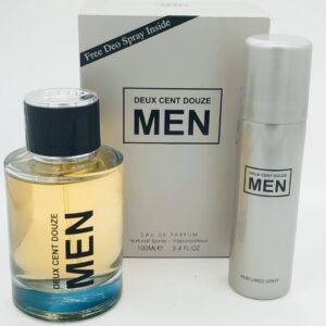 اكتشف سحر الأناقة والجاذبية مع عطر "DEUX CENT DOUZE MEN" من "Fragrance World"، العطر الذي يجسد روح الرجل العصري والأنيق.