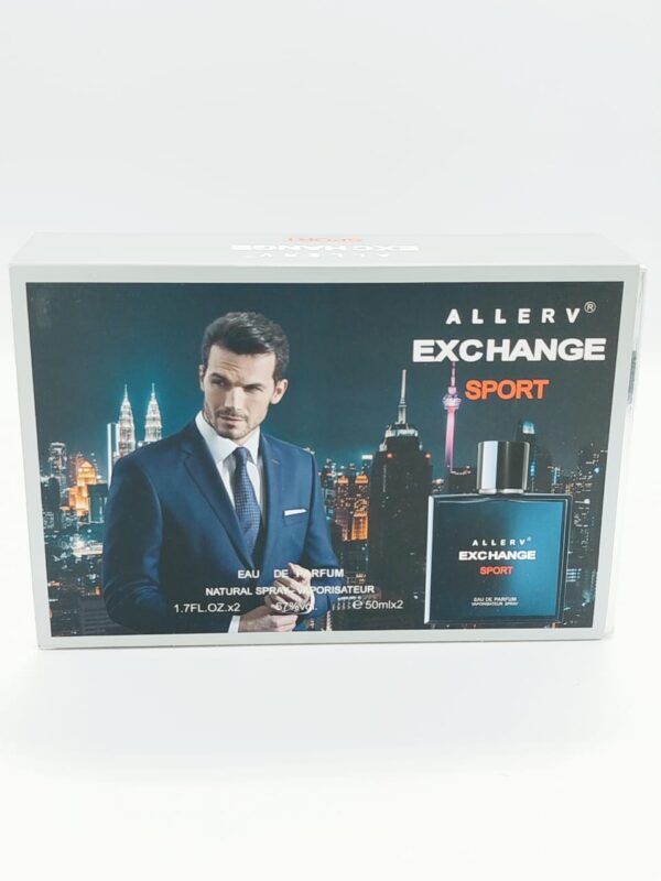 انطلق في يومك بنشاط وحيوية مع عطر ALLERV® EXCHANGE SPORT، العطر الذي يمنحك إحساسًا بالانتعاش والطاقة والانطلاق. مزيجٌ فريدٌ من النفحات العطرية، يأخذك في رحلةٍ إلى عالمٍ من الحيوية والنشاط.