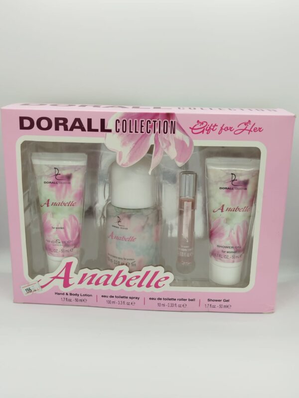 انغمسي في عالمٍ من الأنوثة والجمال مع مجموعة "Dorall Collection Anabelle" المتكاملة، المصممة خصيصًا للمرأة العصرية التي تبحث عن التميز والتألق. هذه المجموعة الفاخرة تجمع بين منتجات العناية بالجسم والعطور، لتمنحكِ تجربةً لا مثيل لها من الدلال والجمال.